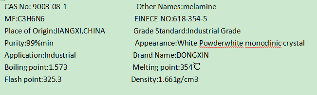 Weißes Melamin 99,8% für Formaldehyd-Harz-glasierendes Pulver 0