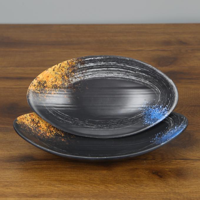 Ovale Melamin-Platten für Restaurant-Essgeschirr-Aperitif überzieht Sätze 1