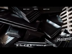 Kleine Soßen-Platte mit kundengebundenem Abziehbild durch die Anwendung des Harnstoff-Formaldehyd-Harz-Pulvers