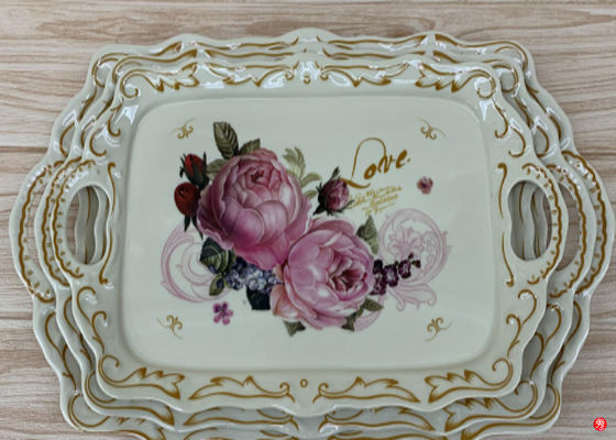 Ein guter Preis. Nahrungsmittelgrad-Plastik 15 Zoll-Melamin-Umhüllungs-Behälter mit Griff Online