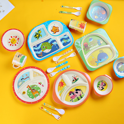 Ein guter Preis. Nahrungsmittelgrad-Melamin-Bambusfaser-Geschirr als Geschenk für Kinder Online