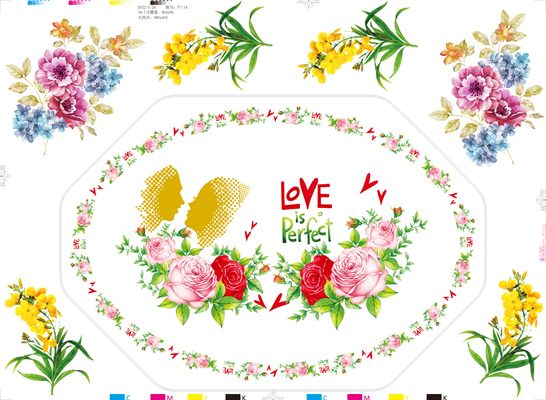 Druckpapier für Dekalpapiere Anpassungsmuster für Melamin-Dinnerware 44*59 CM Melamin