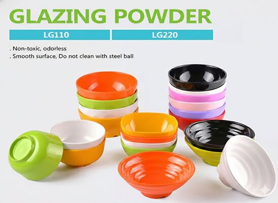 Nahrungsmittelwaren-Tischwaren Rohstoff Melamin-Formverbindung mit Partikelgröße 2-4μm und ≤0,2% flüchtigen Stoffgehalt