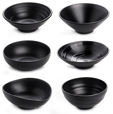 Ein guter Preis. Schönes Melamin-Essgeschirr stellt schwarze Japaner Chien-Ramen-Schüssel für Bankett ein Online