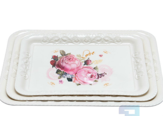 Ein guter Preis. Freundlicher Blumen-Entwurf Eco 12,5 Zoll-Melamin-Plastikumhüllungs-Behälter Online