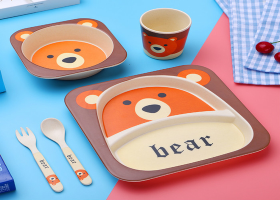 Ein guter Preis. nette Tierkindermelamin-Essgeschirr-Sätze des entwurfs-5pcs Online