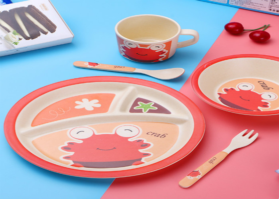 Ein guter Preis. Kindergeschirr-Satz-Bambusfaser-Kinderessgeschirr-Platten-Satz Online